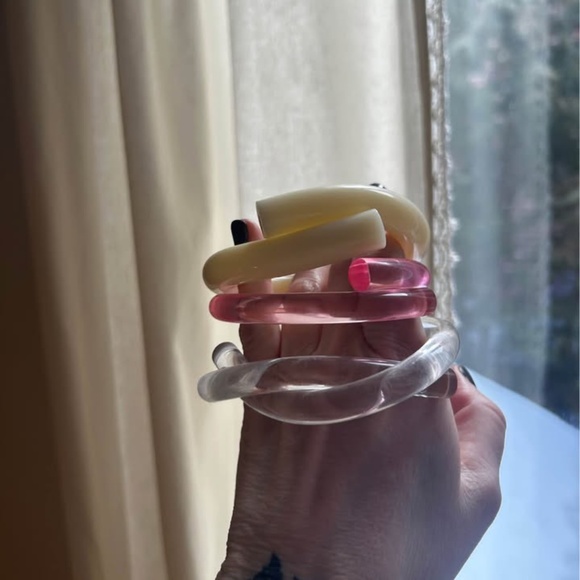 Corey Moranis Lucite Bracelets x 3 - Picture 2 of 4